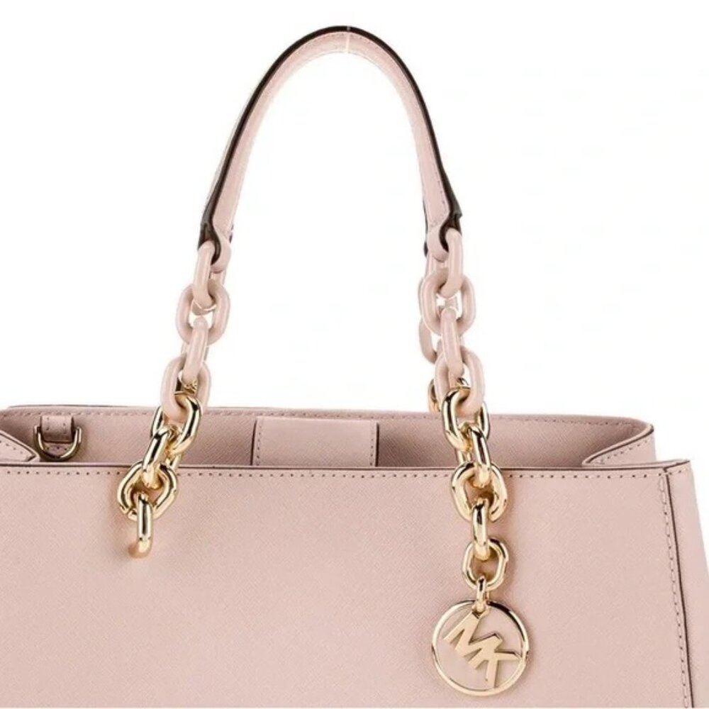 MICHAEL KORS Cynthia Saffiano Leather Satche shoulder bag crossbody - Picture 3 of 9